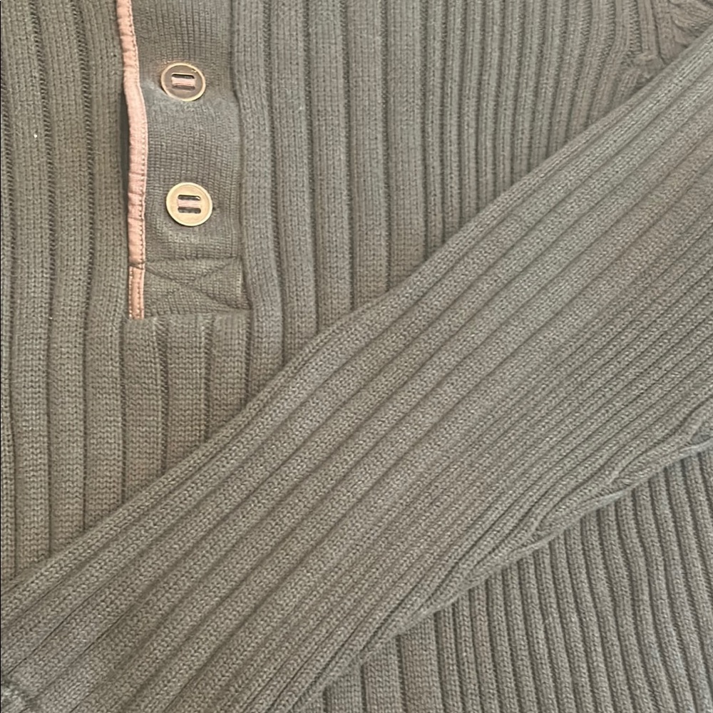 CLOSEOUT - Eddie Bauer Ribbed Button-Up Sweater - Picture 3 of 6